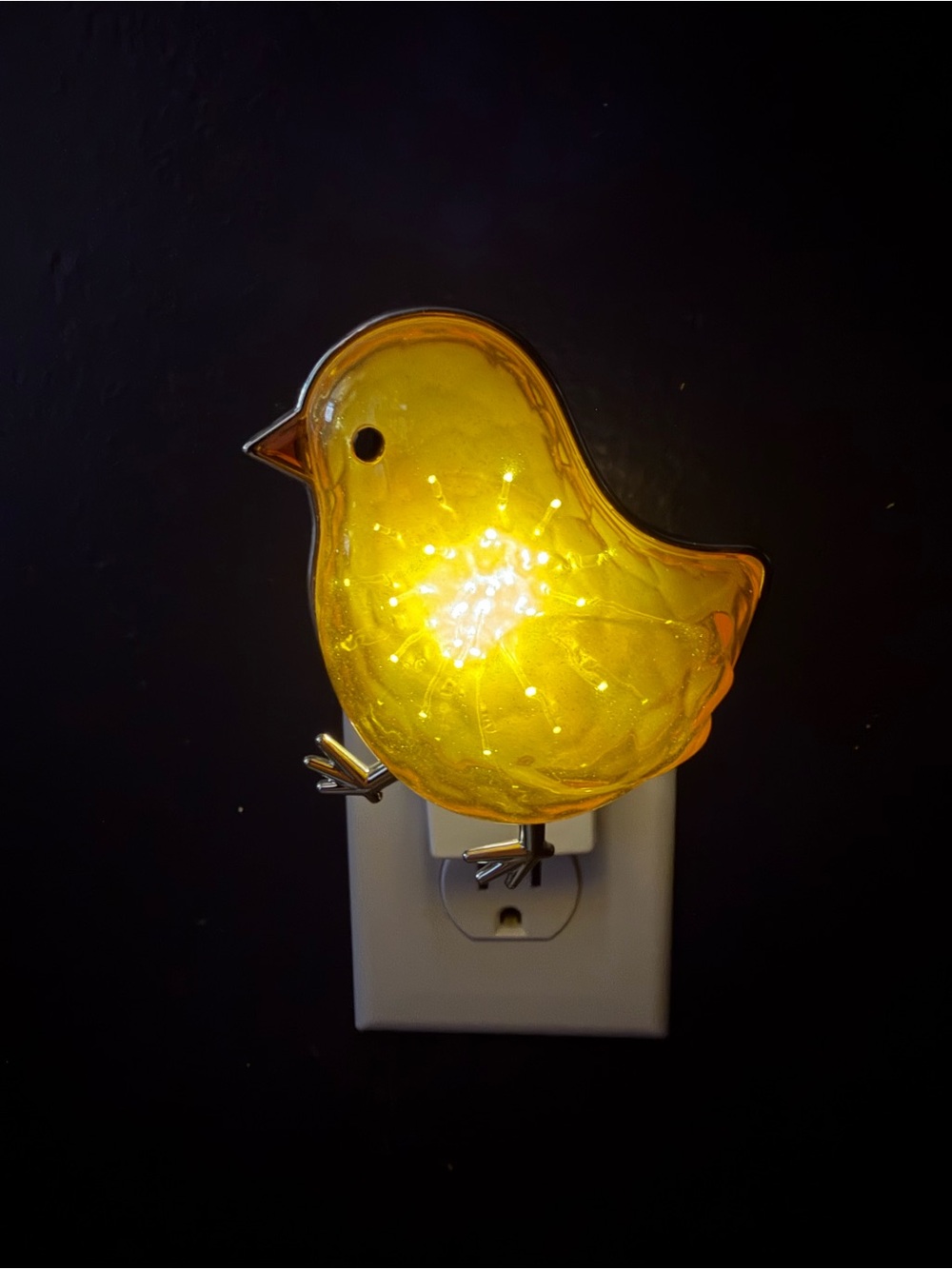 Bath & Body Works Yellow Glass Chick Plug-In Nightlight
